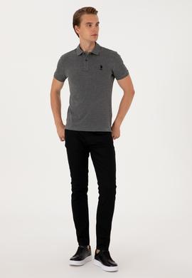 Erkek Antrasit Melanj Basic Tişört - 50298041021