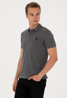 Erkek Antrasit Melanj Basic Tişört - 50298041021