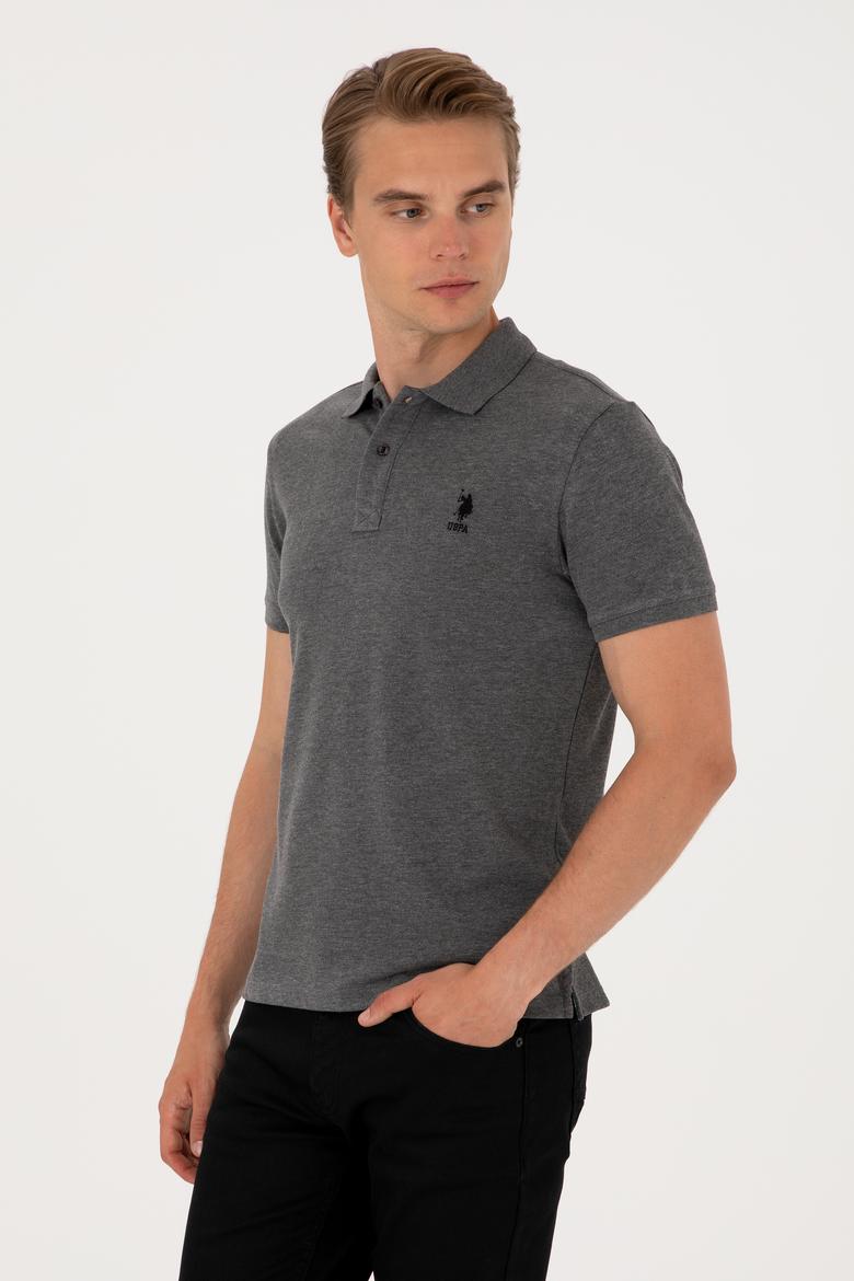 Erkek Antrasit Melanj Basic Tişört - 50298041021