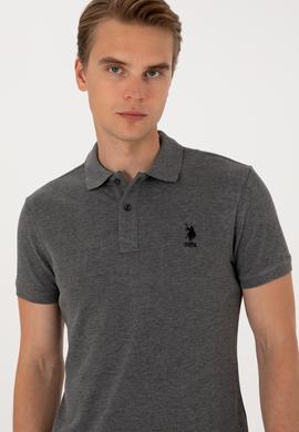 Erkek Antrasit Melanj Basic Tişört - 50298041021