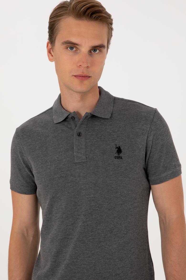 Erkek Antrasit Melanj Basic Tişört - 50298041021