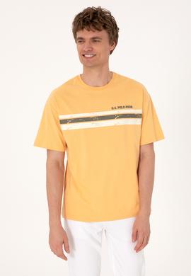 Erkek Comfort Fit Turuncu Bisiklet Yaka Tişört - 50306912029