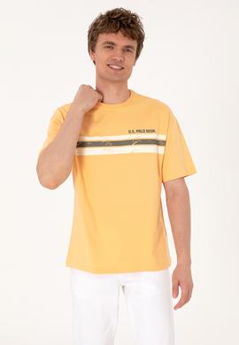 Erkek Comfort Fit Turuncu Bisiklet Yaka Tişört - 50306912029