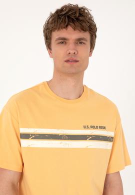 Erkek Comfort Fit Turuncu Bisiklet Yaka Tişört - 50306912029