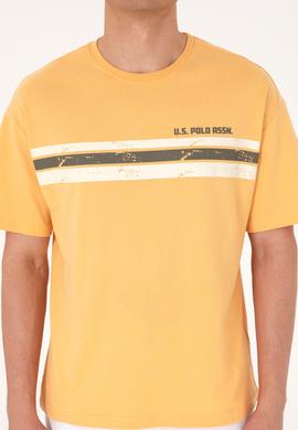 Erkek Comfort Fit Turuncu Bisiklet Yaka Tişört - 50306912029