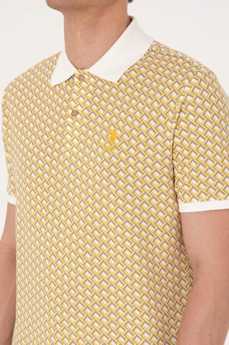 Erkek Regular Fit Açık Haki Polo Yaka Tişört