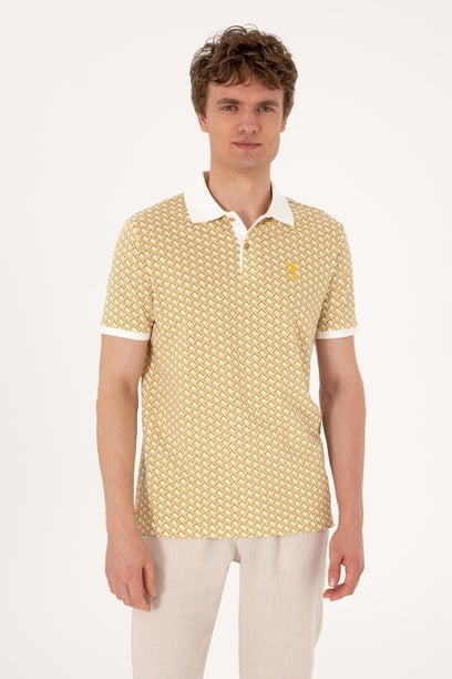 Erkek Regular Fit Açık Haki Polo Yaka Tişört
