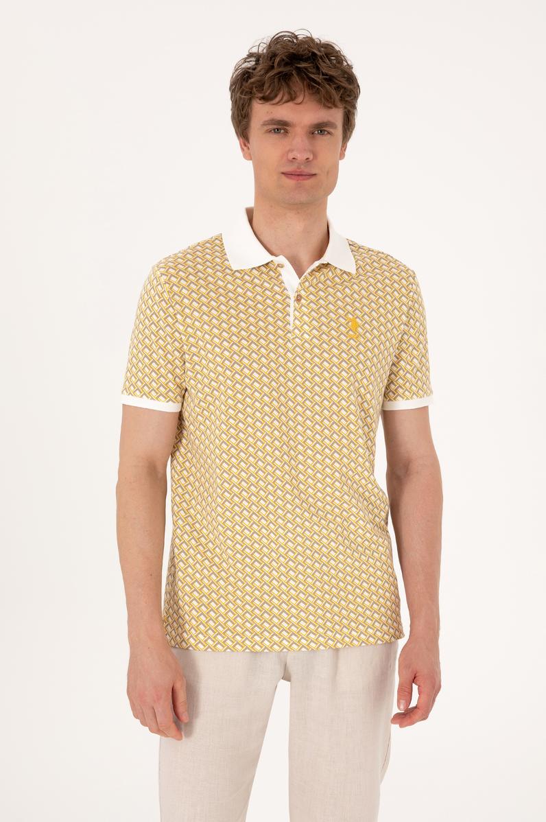 Erkek Regular Fit Açık Haki Polo Yaka Tişört