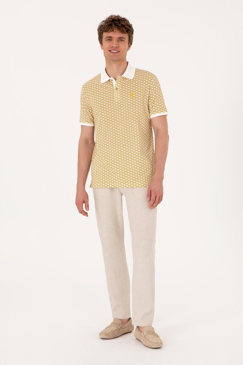 Erkek Regular Fit Açık Haki Polo Yaka Tişört - 50311937009