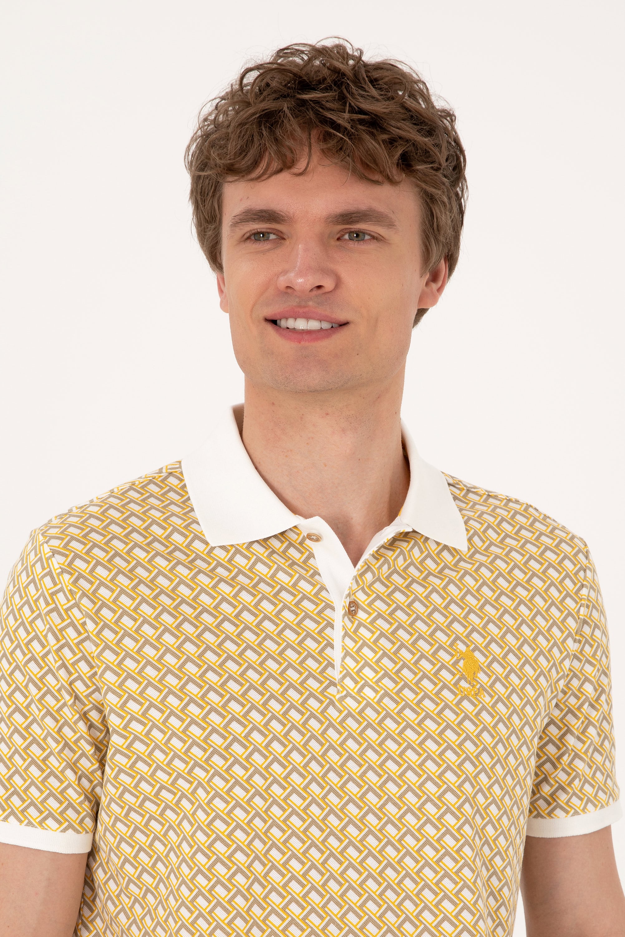 Erkek Regular Fit Açık Haki Polo Yaka Tişört - Image 2