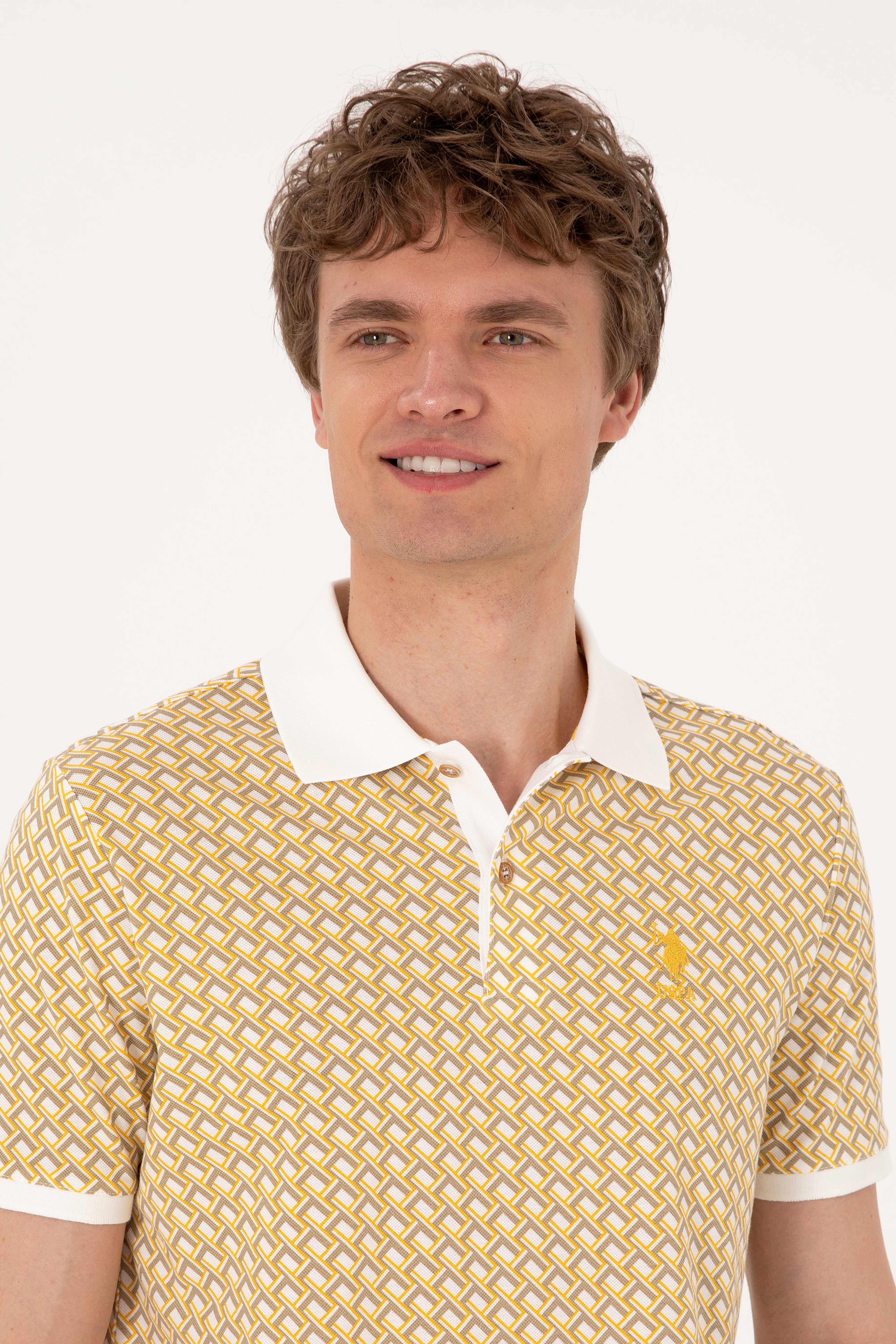 Erkek Regular Fit Açık Haki Polo Yaka Tişört