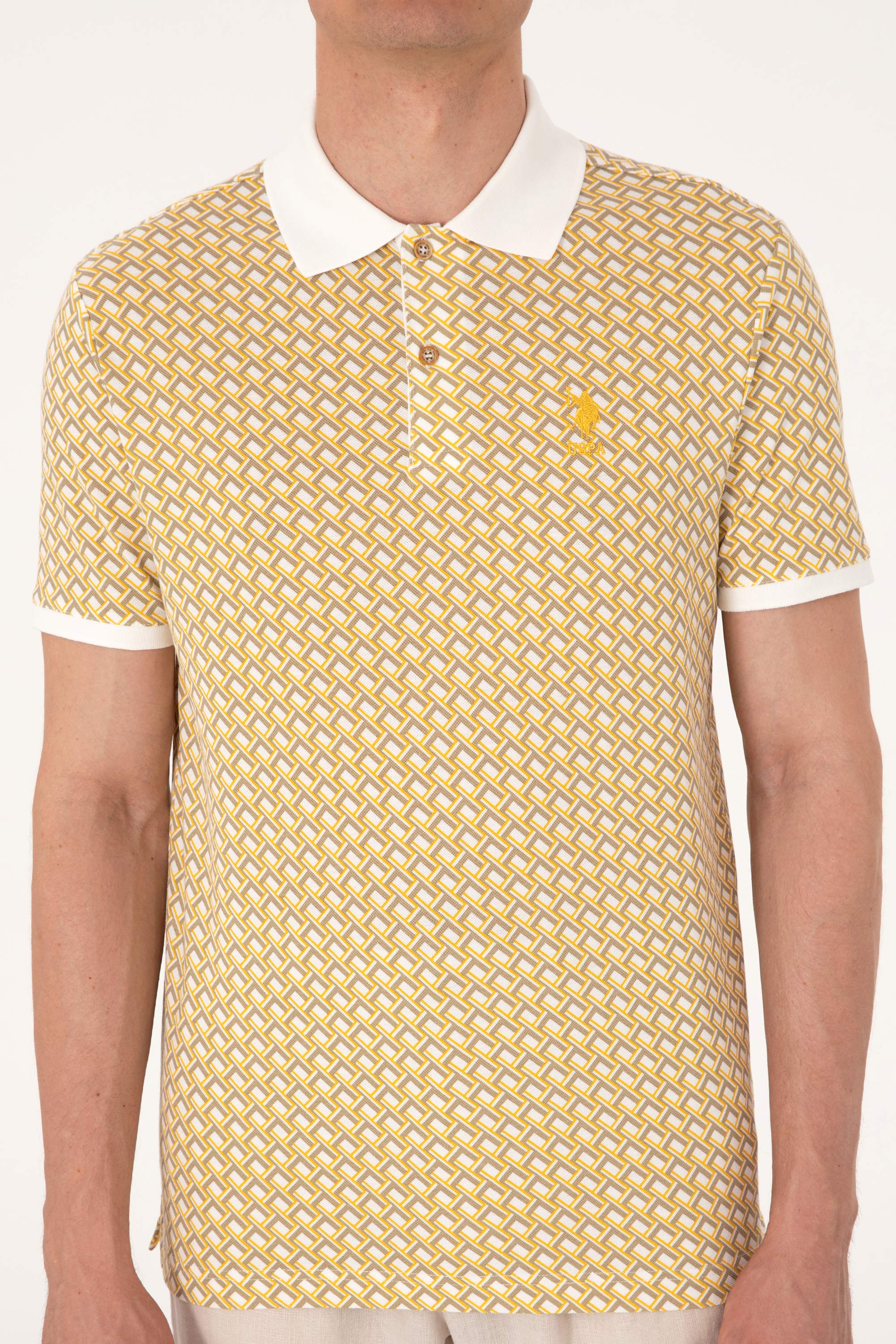 Erkek Regular Fit Açık Haki Polo Yaka Tişört - Image 6