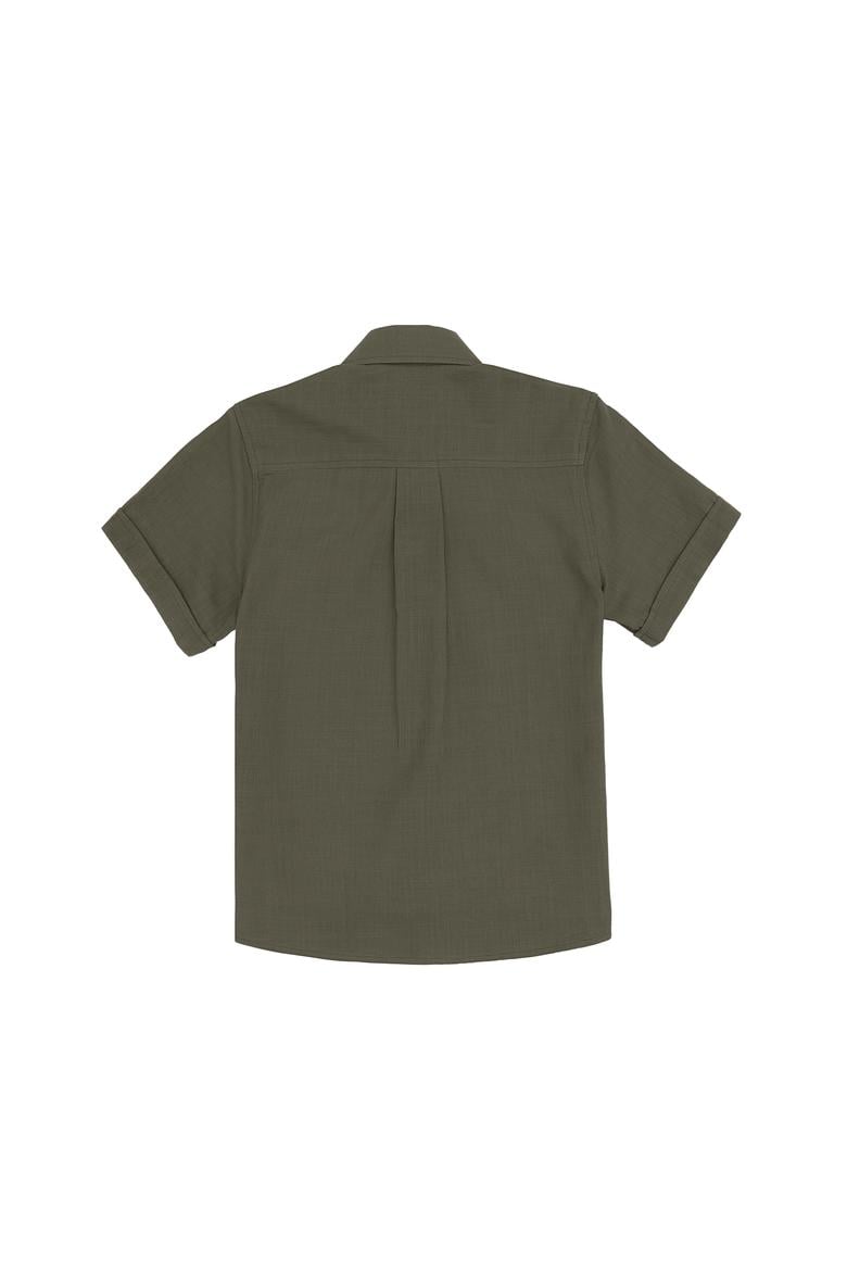 Erkek Çocuk Koyu Haki Kısa Kollu Gömlek - 50306567046