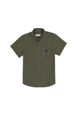 Erkek Çocuk Koyu Haki Kısa Kollu Gömlek - 50306567046