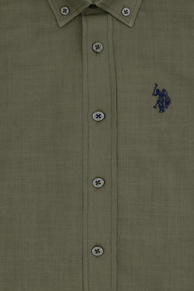 Erkek Çocuk Koyu Haki Kısa Kollu Gömlek - 50306567046