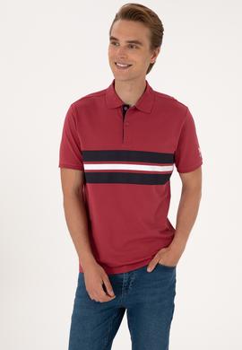 Erkek Regular Fit Vişne Polo Yaka Tişört - 50306808048