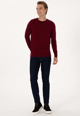 Erkek Bordo Basic Kazak - 50288880022