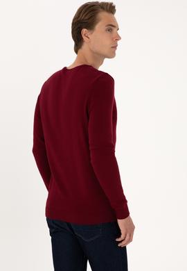 Erkek Bordo Basic Kazak - 50288880022