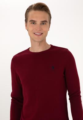 Erkek Bordo Basic Kazak - 50288880022