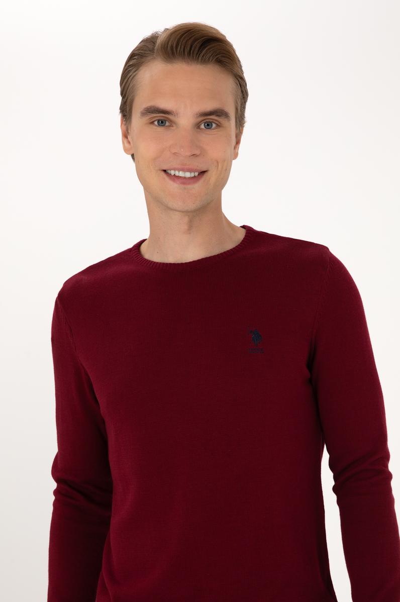 Erkek Bordo Basic Kazak