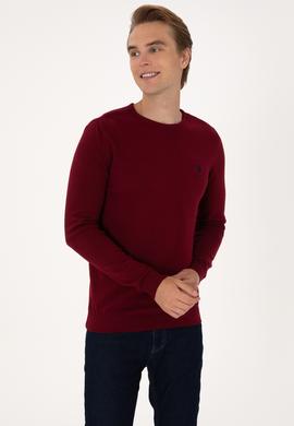 Erkek Bordo Basic Kazak - 50288880022