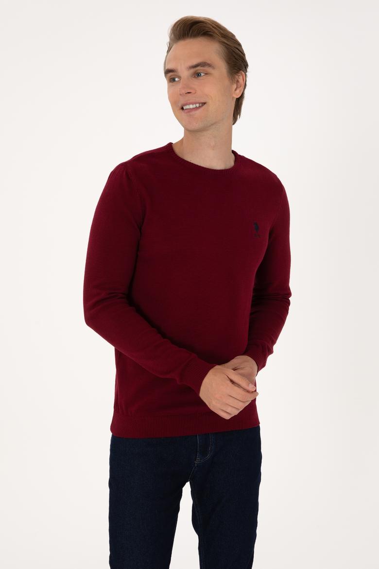 Erkek Bordo Basic Kazak - 50288880022