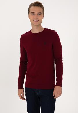 Erkek Bordo Basic Kazak - 50288880022