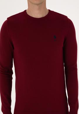 Erkek Bordo Basic Kazak - 50288880022