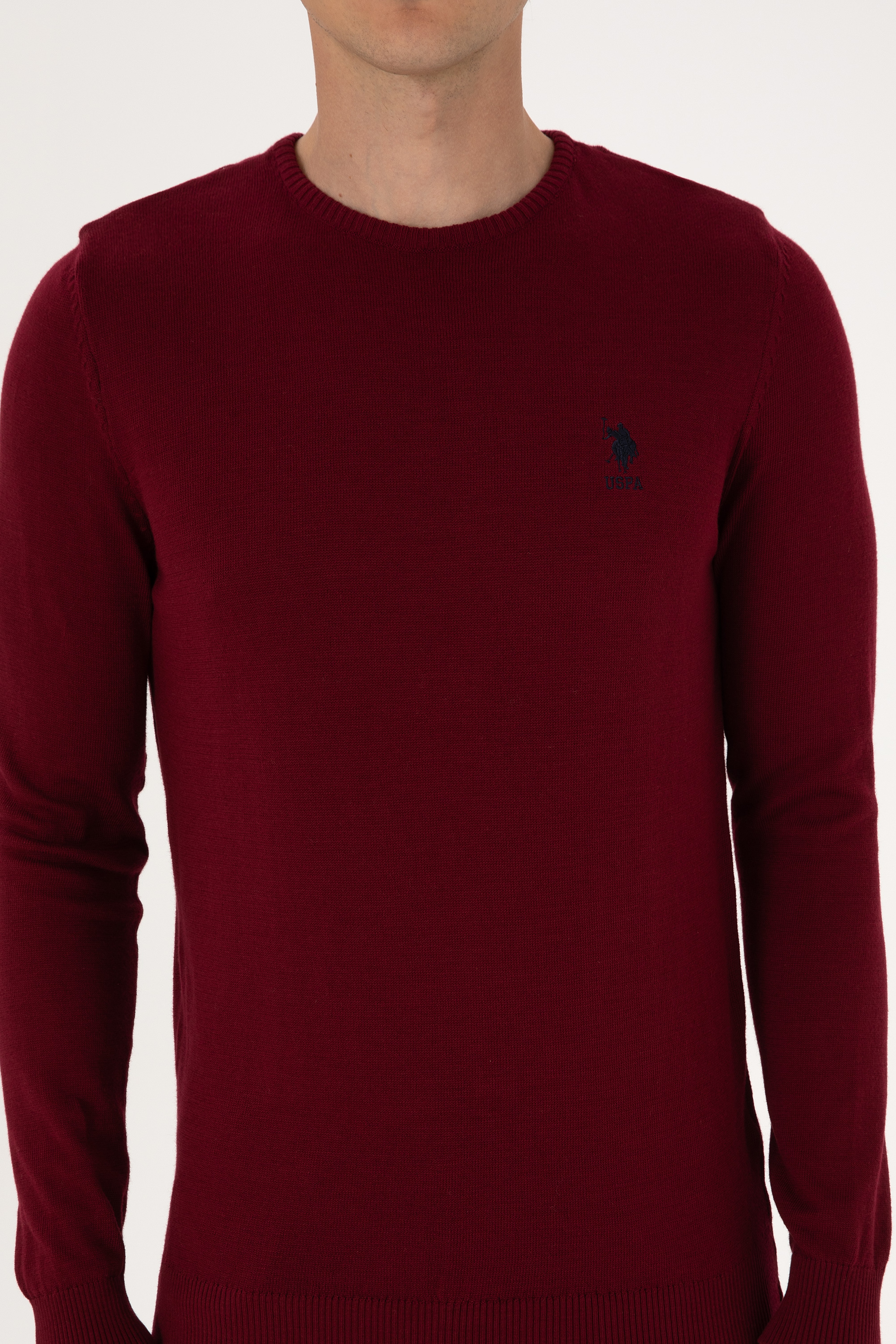 Erkek Bordo Basic Kazak - Image 6