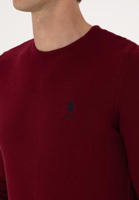 Erkek Bordo Basic Kazak - 50288880022