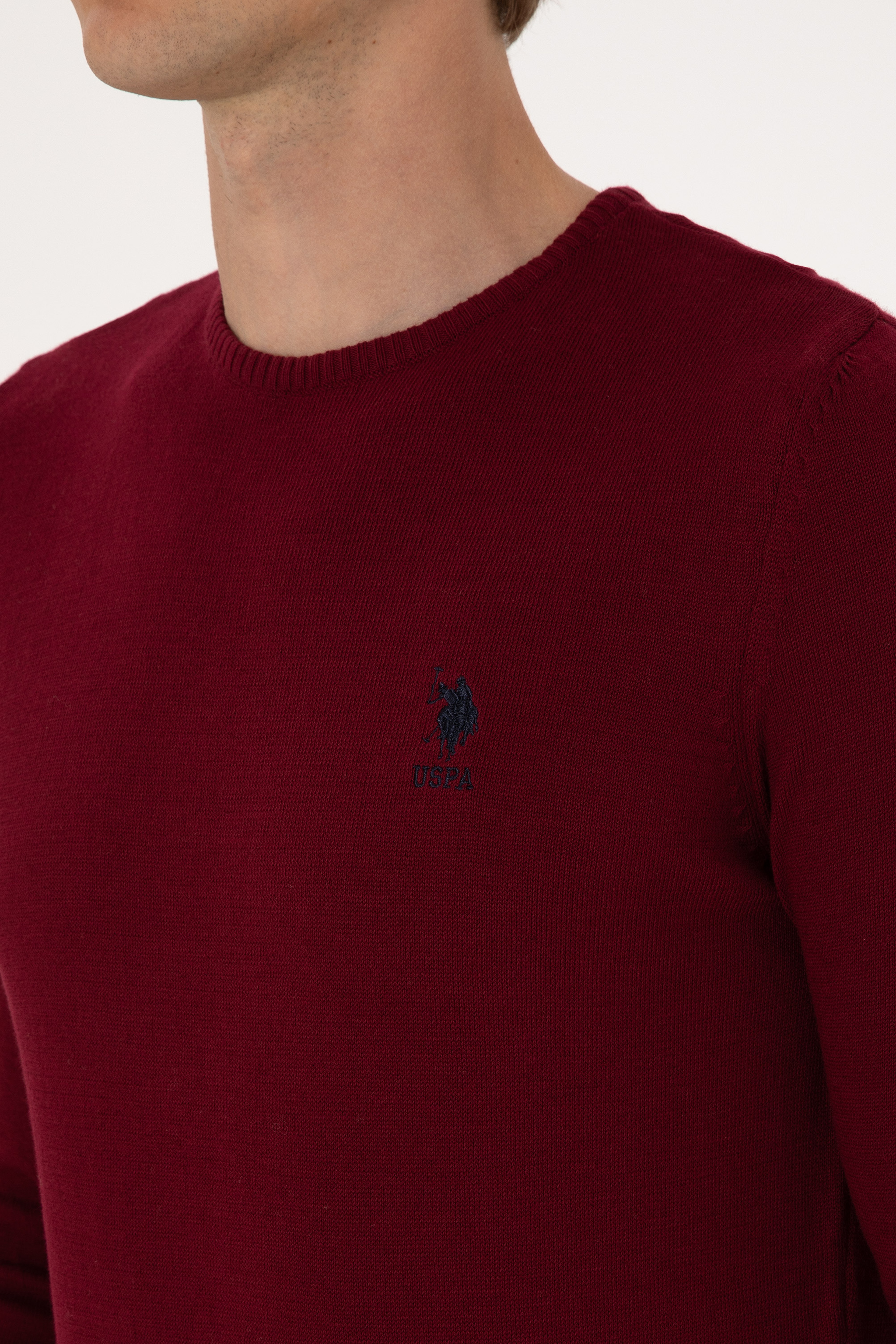 Erkek Bordo Basic Kazak - Image 7