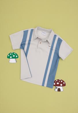 Erkek Çocuk Açık Gri Bisiklet Yaka Tişört - 50300030034