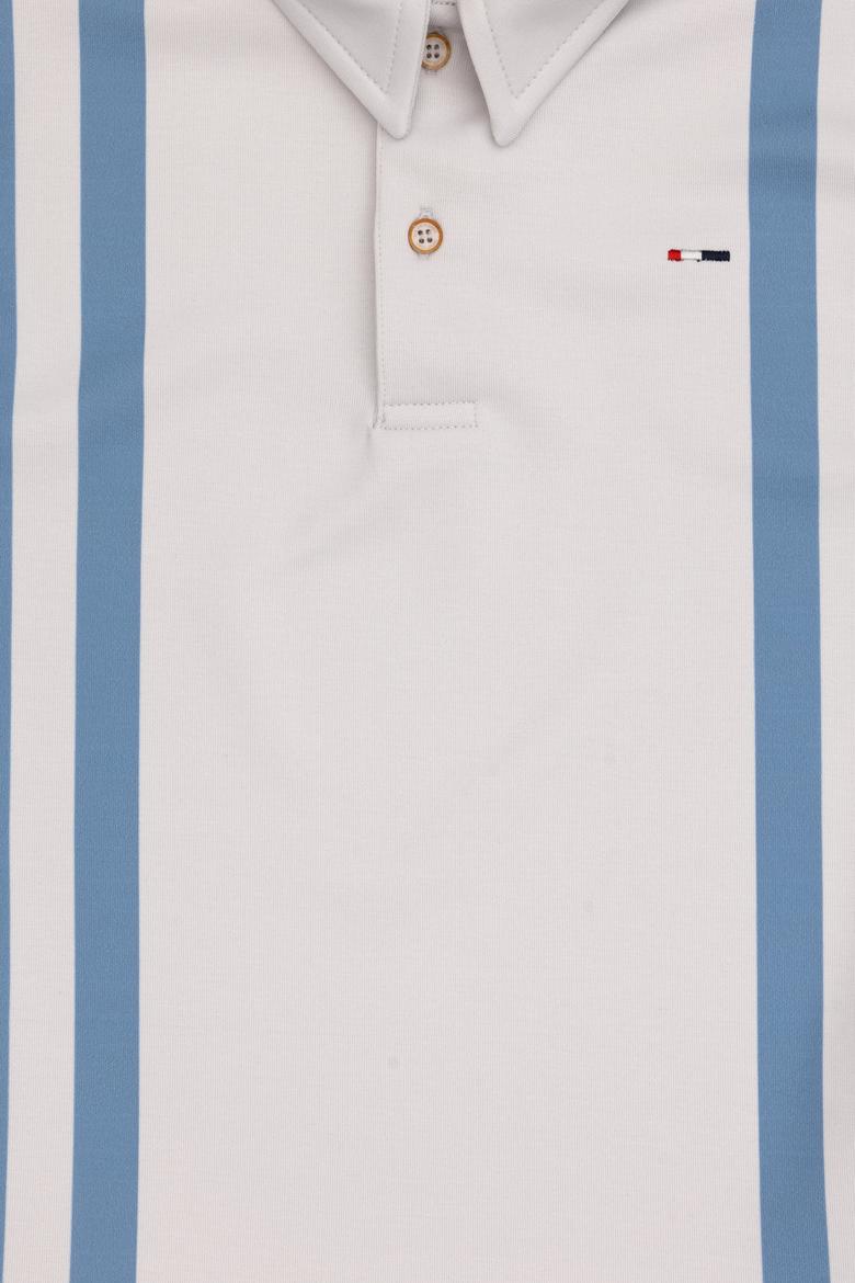 Erkek Çocuk Açık Gri Bisiklet Yaka Tişört - 50300030034