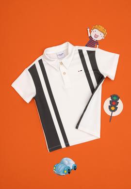 Erkek Çocuk Krem Bisiklet Yaka Tişört - 50300030025