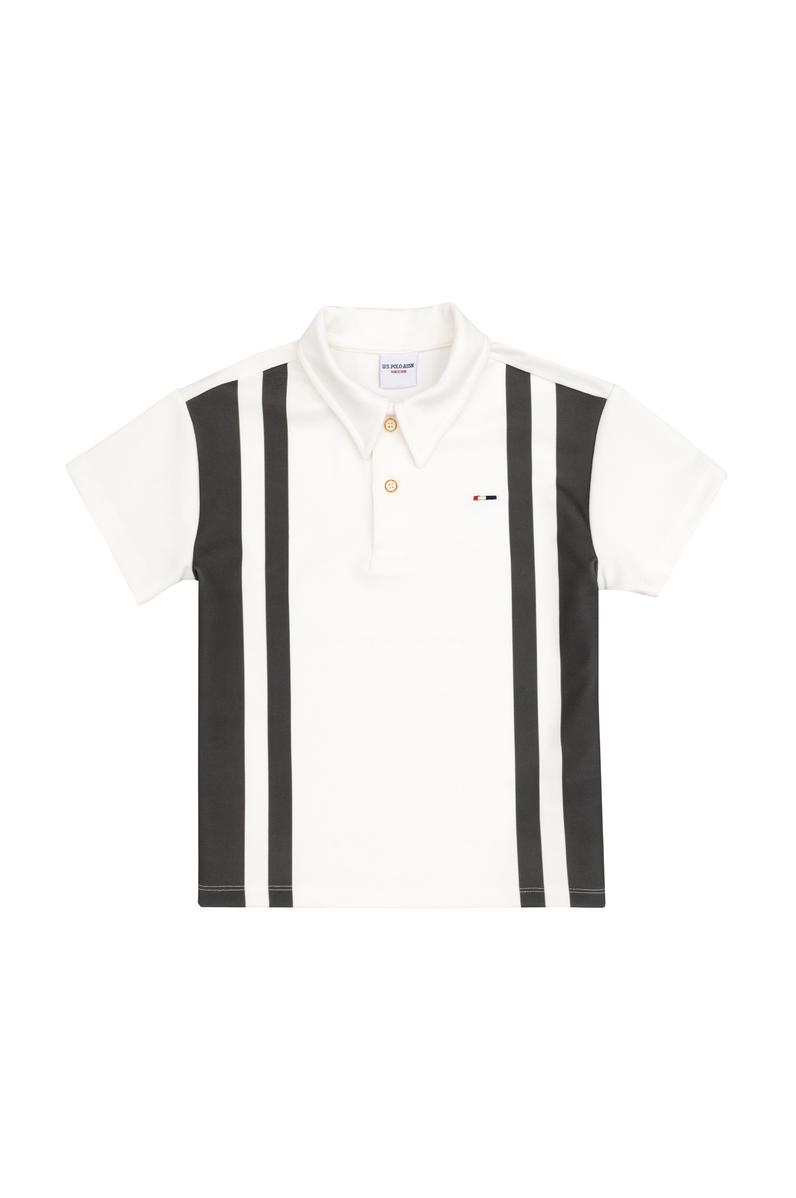 Erkek Çocuk Krem Bisiklet Yaka Tişört