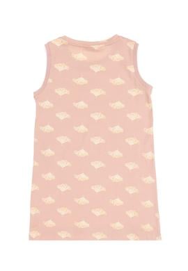 Kız Çocuk Pudra A-Form Bisiklet Yaka Örme Elbise - 50306255003