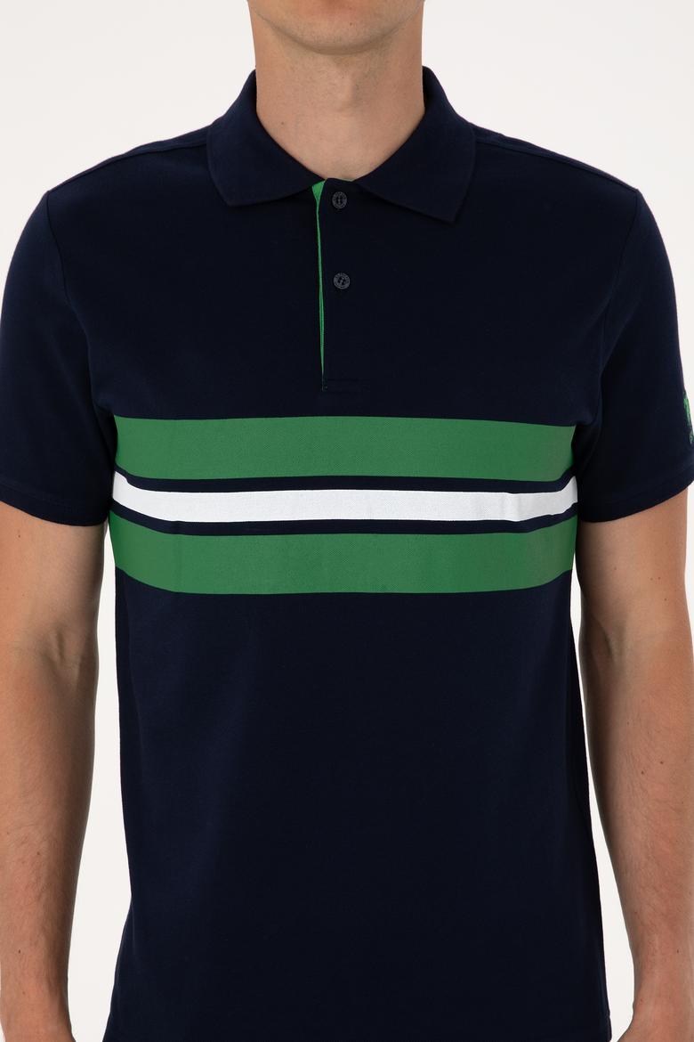Erkek Regular Fit Lacivert Polo Yaka Tişört - 50306808037