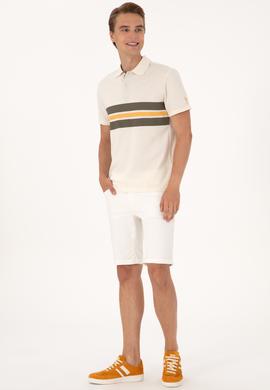 Erkek Regular Fit Krem Polo Yaka Tişört - 50306808056