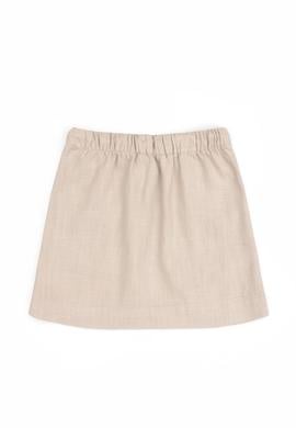 Kız Çocuk Bej Keten Karışımlı Dokuma Etek - 50304328061