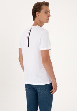 Erkek Regular Fit Beyaz Bisiklet Yaka Tişört - 50306911007