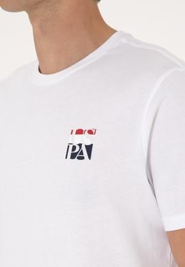 Erkek Regular Fit Beyaz Bisiklet Yaka Tişört - 50306911007