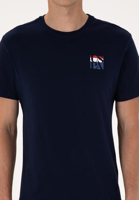 Erkek Regular Fit Lacivert Bisiklet Yaka Tişört - 50306911046