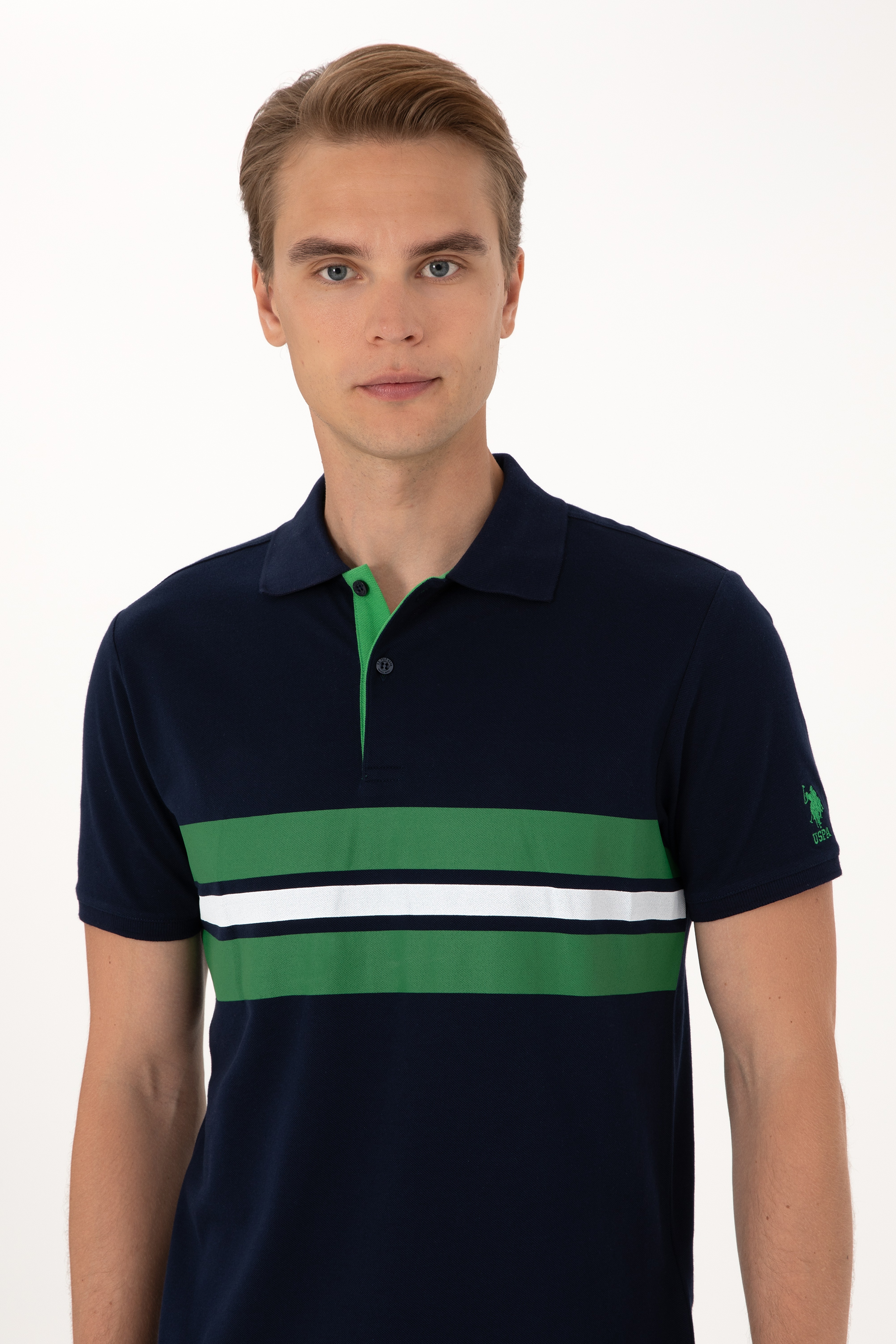 Erkek Regular Fit Lacivert Polo Yaka Tişört - Image 2