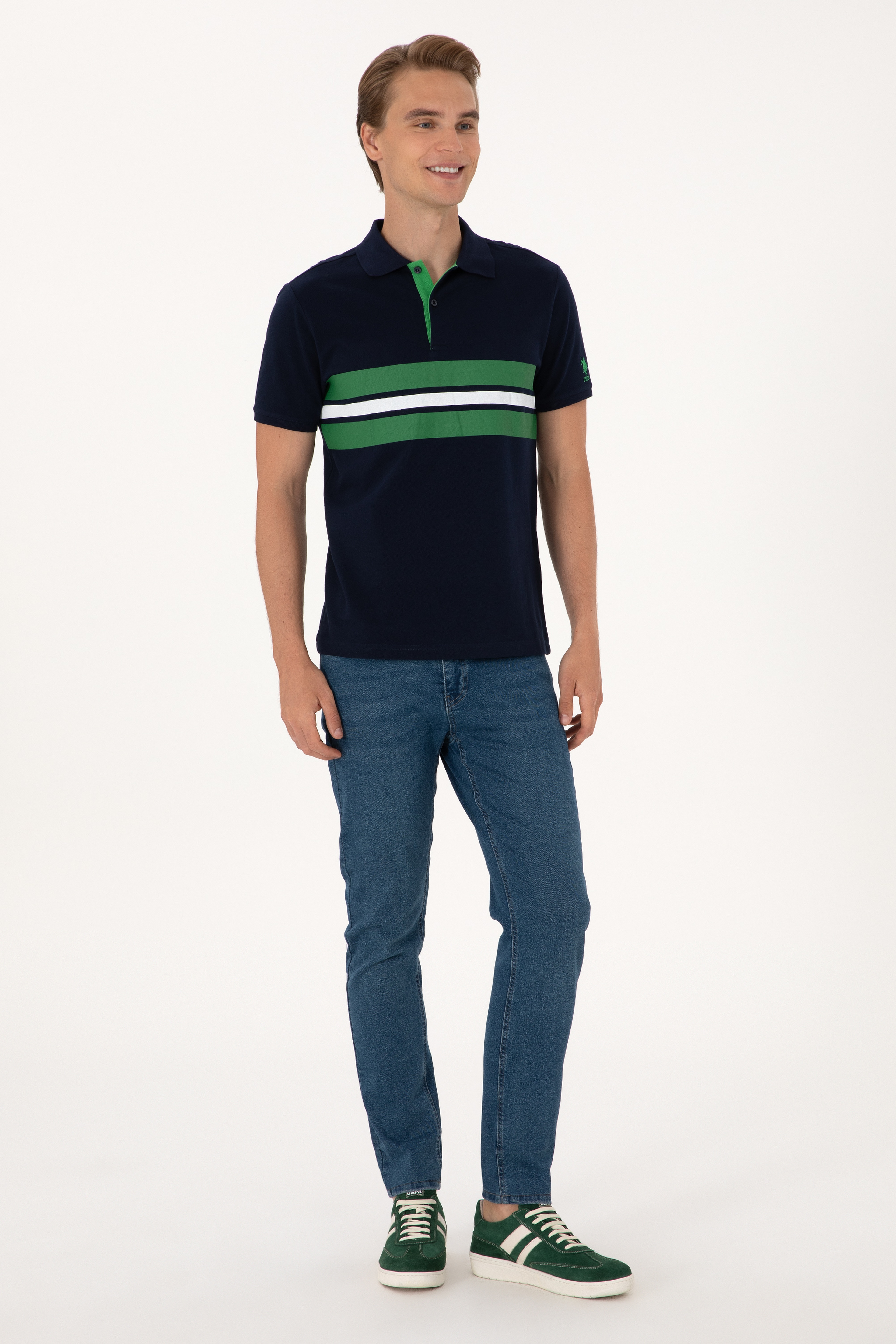 Erkek Regular Fit Lacivert Polo Yaka Tişört