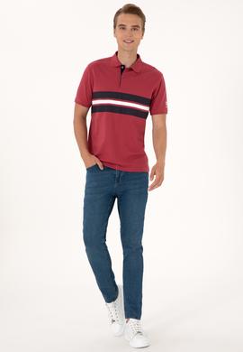 Erkek Regular Fit Vişne Polo Yaka Tişört - 50306808048