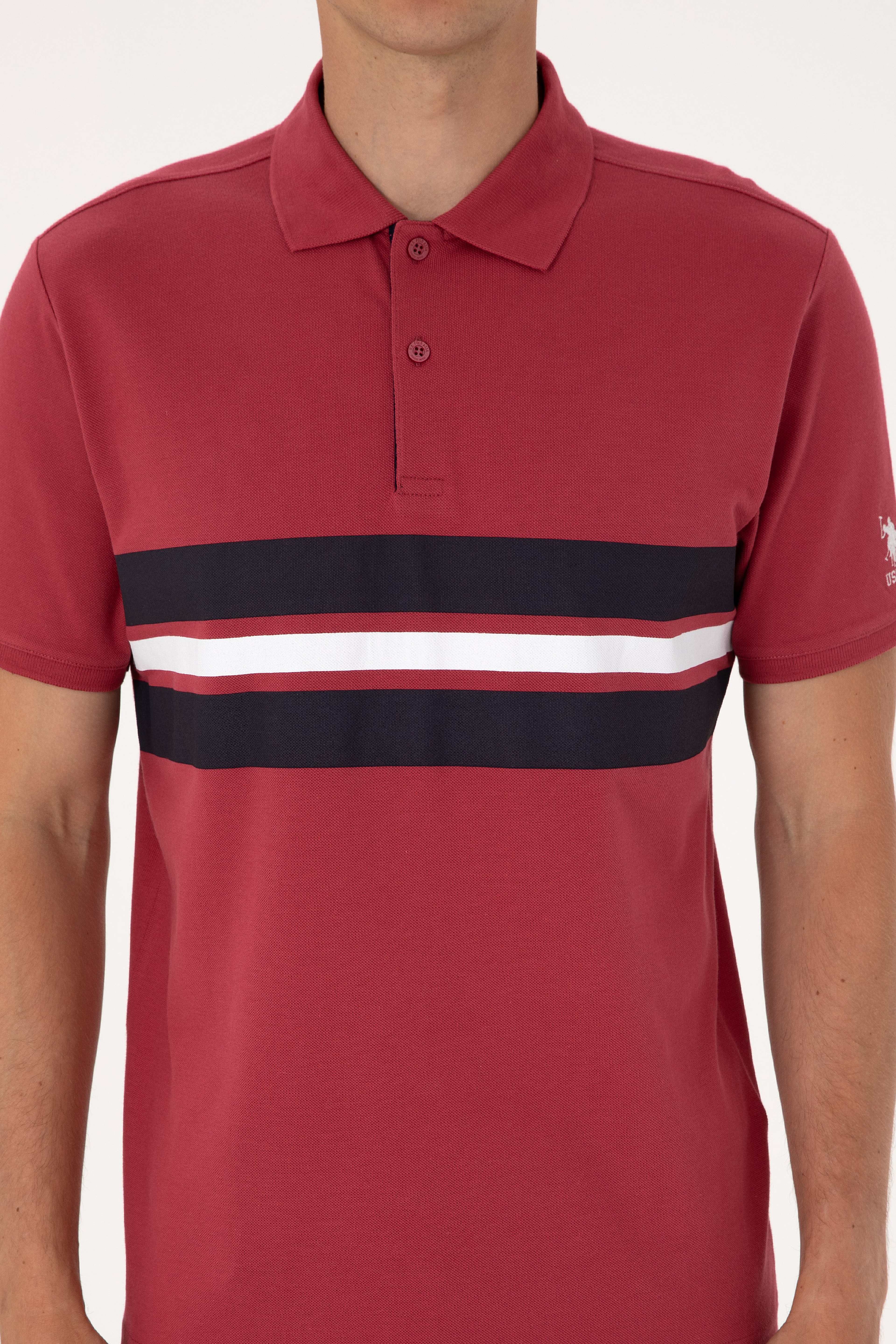 Erkek Regular Fit Vişne Polo Yaka Tişört