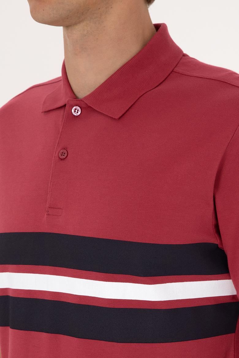 Erkek Regular Fit Vişne Polo Yaka Tişört - 50306808048