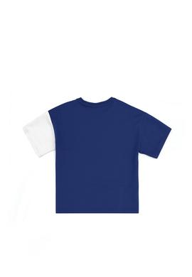 Erkek Çocuk Açık Lacivert Bisiklet Yaka Tişört - 50299927016