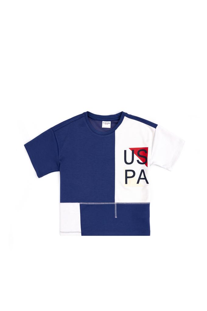 Erkek Çocuk Açık Lacivert Bisiklet Yaka Tişört