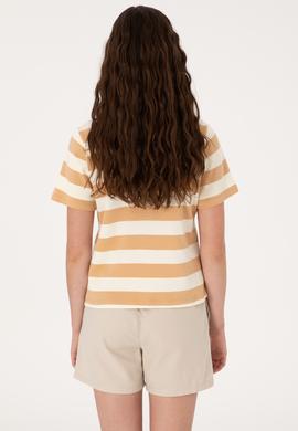 Kadın Camel Cepli Polo Yaka Tişört - 50306713007